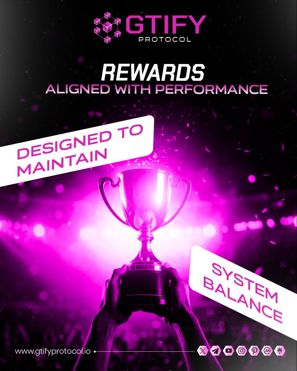 gtifyprotocol's tweet photo. Rewards align with performance. 🏆

At GTIFY Protocol, every outcome reflects real contribution — keeping the system balanced, fair, and structured for long-term growth. 🔥🔥👍👍👍✅

#GTIFYProtocol https://t.co/4dBulq4PQE