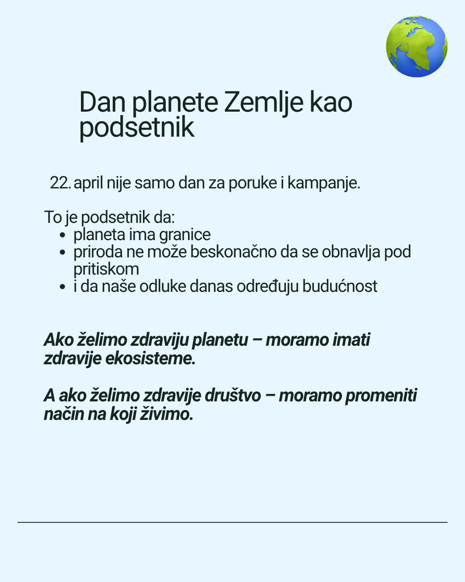 GradjanskiCenSr's tweet photo. 🌍 The problem isn’t far away, it’s here.
Polluted air, dirty rivers, disappearing green spaces… it affects us all.

Small actions matter: reduce waste, save energy, choose sustainable. ♻️

The future depends on what we do today. 💚

#EarthDay #Sustainability #gcs #SaveThePlanet https://t.co/75Hkj8LSlQ