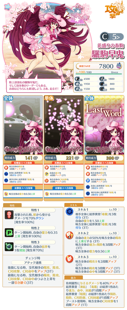 キャラクター紹介】 「桜色の筋繊維が囁いている」エピックおいのりで