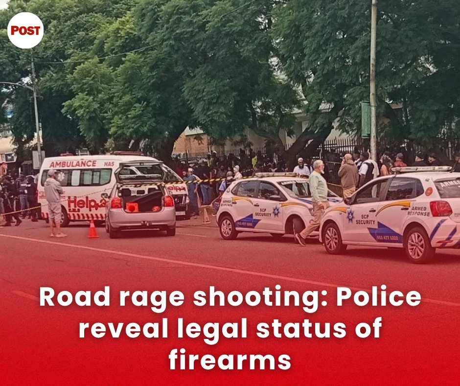 PostKZN's tweet image. THE firearms used in a shooting that left a husband dead and his wife injured in Emmarentia, Johannesburg, have been declared legal.
Click the link to read the full story: tinylink.net/9AzAD
#firearms #legalstatus #shooting #tragic #roadrage #emmarentia