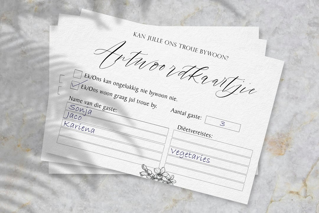 mooitroues's tweet image. Maak trou beplanning makliker met hierdie gratis RSVP-kaartjie van Mooi Troues. Netjies, prakties en stylvol.

mooitroues.co.za/2026/04/laai-n…

#MooiTroues #RSVP #WeddingPlanning

Artikel Krediet:
Ontwerp: Mooi Troues
Agtergrond foto: Adobe Stock