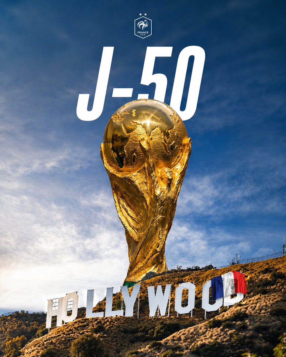L’attente n’est plus très longue ⌚️
 🔜 J-50 avant la Coupe du Monde 🏆