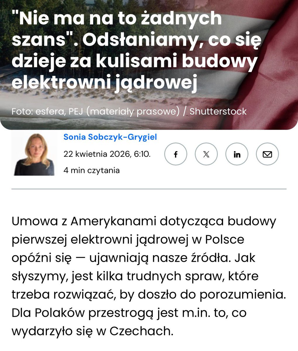 Kolejny „sukces” rządu <a href="/donaldtusk/">Donald Tusk</a> 🤡 Jak podają media - umowa na budowę elektrowni jądrowej znowu OPÓŹNIONA ☢️🏗️|

Obecny rząd właśnie zalicza kolejne opóźnienie w projekcie atomowym. Umowa, która miała być fundamentem naszego bezpieczeństwa, utknęła w martwym punkcie.