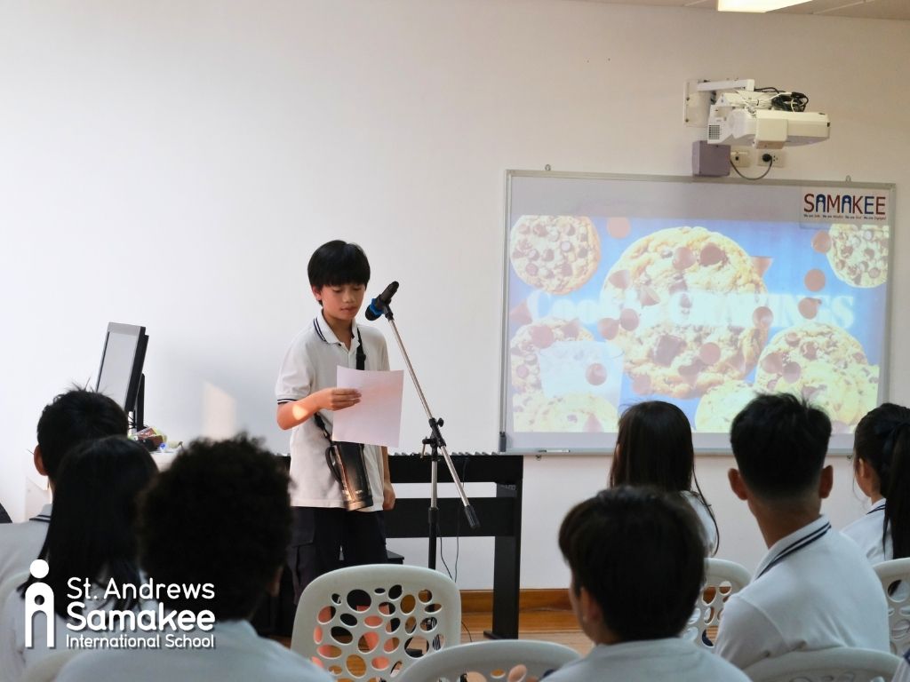 sassamakee's tweet image. 🎤📖 Book Week Poetry Slam was full of energy and emotion! From Year 3 to Upper School, students shared powerful spoken word, showing creativity, courage, and connection. 🌟

#StAndrewsSamakee #BookWeek #PoetrySlam #StudentVoice