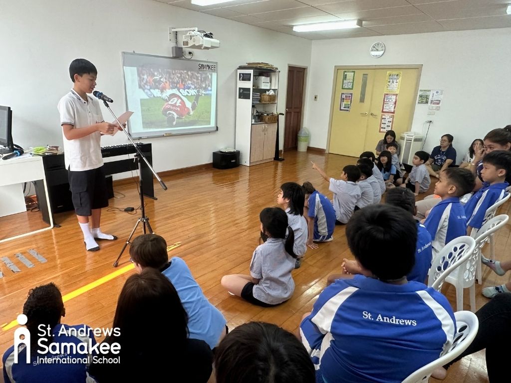 sassamakee's tweet image. 🎤📖 Book Week Poetry Slam was full of energy and emotion! From Year 3 to Upper School, students shared powerful spoken word, showing creativity, courage, and connection. 🌟

#StAndrewsSamakee #BookWeek #PoetrySlam #StudentVoice