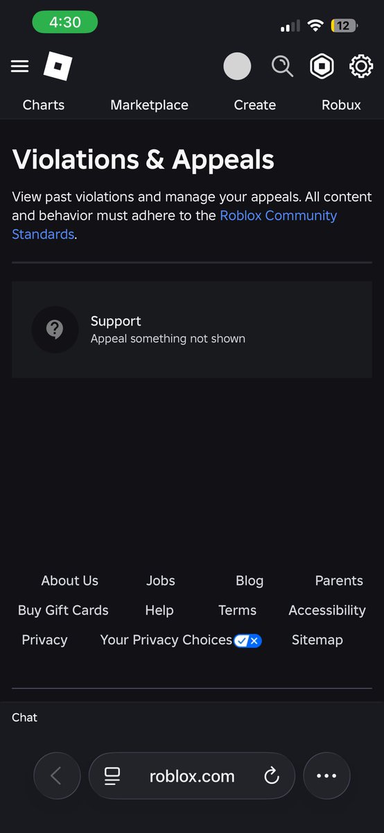 Gothicpopp's tweet photo. These false bans are getting out of hand not only did I get ban 4 days ago for NOTHING. I had just bought 10k robux that same day then 10 mins later  you’re banned for “safety violation”  THEN when I go to appeal, they switch it to “child endangerment “ @Roblox_RTC @Roblox https://t.co/ZGsgGf2tcX