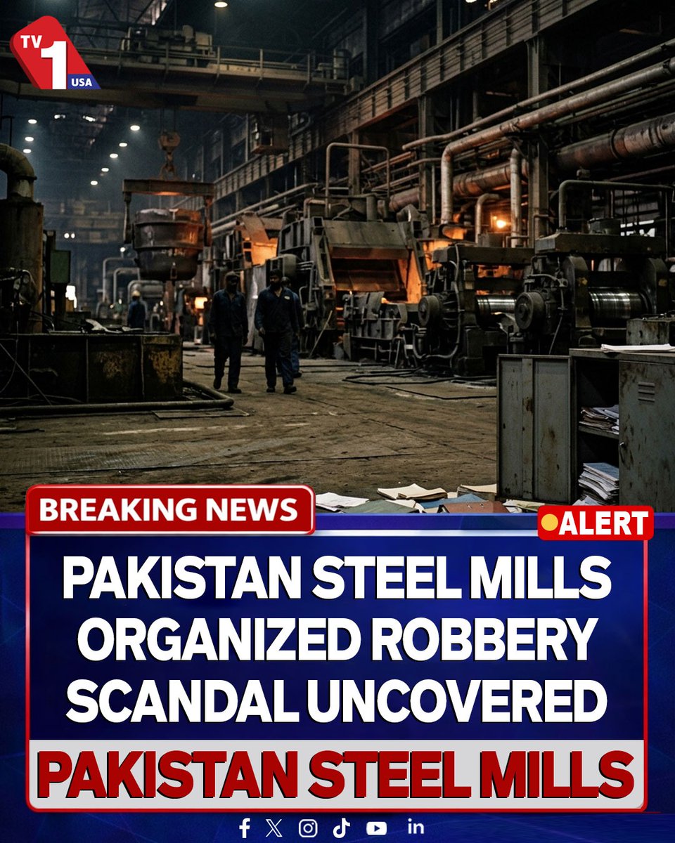 TV1USA's tweet image. Pakistan Steel Mills Organized Robbery Scandal Uncovered

#PakistanSteelMills #Robbery #Scandal #Exposed #TVOneUSA