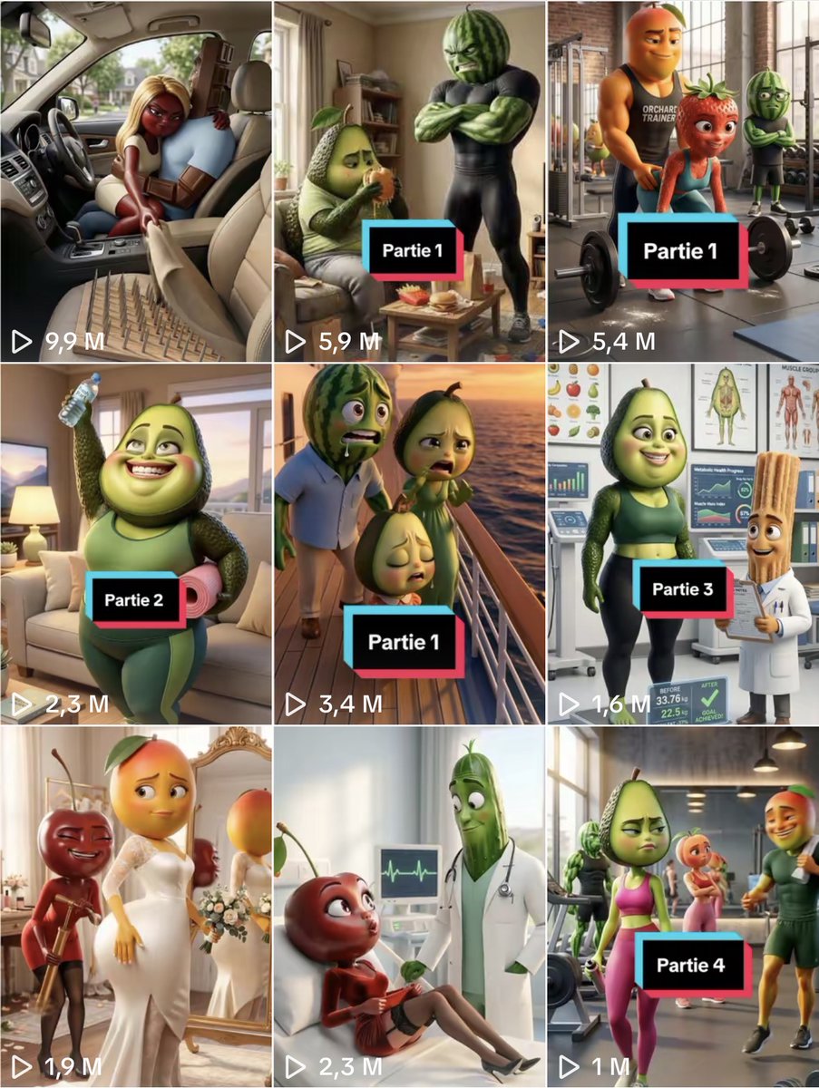 rudyiafactory's tweet photo. Claude + Grok = 3000$ par mois

Des vidéos TikTok d’histoires de fruits drama, storytelling, ultra addictives 100% générées avec l’IA

💰 Coût : 18$/mois
�� Temps de création : 1h par jour

Un système simple :
👉 tu génères
👉 tu postes
👉 tu encaisses

Ces vidéos peuvent faire des millions de vues
et générer des revenus

🔥 C’est exactement ce que je fais actuellement

💬 RT + Commente “IA” et je t’envoie la méthode complète + les prompts

(Follow pour que je puisse t’envoyer le message)