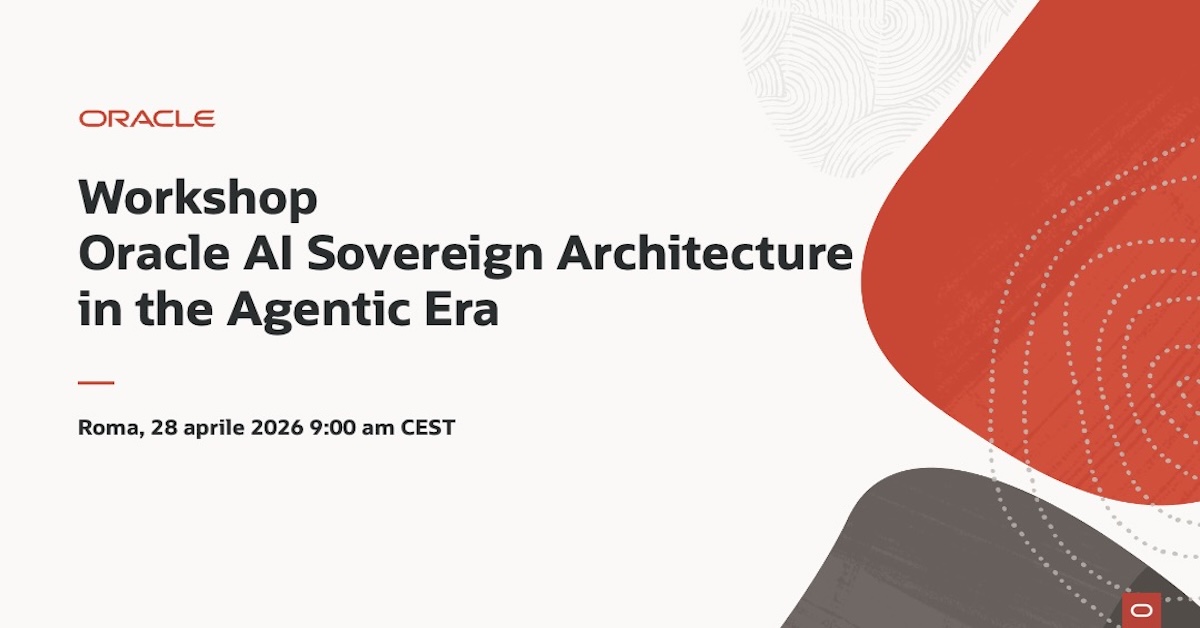 phronesisful's tweet image. Il 28 aprile non perdere il workshop "Oracle #AI #Sovereign Architecture in the #Agentic Era". Tre laboratori copriranno l'intero ciclo di vita per la creazione di un'#applicazioneagentica facendo leva su AI generativa e dati privati. Registrati subito! social.ora.cl/6016BB8fK2