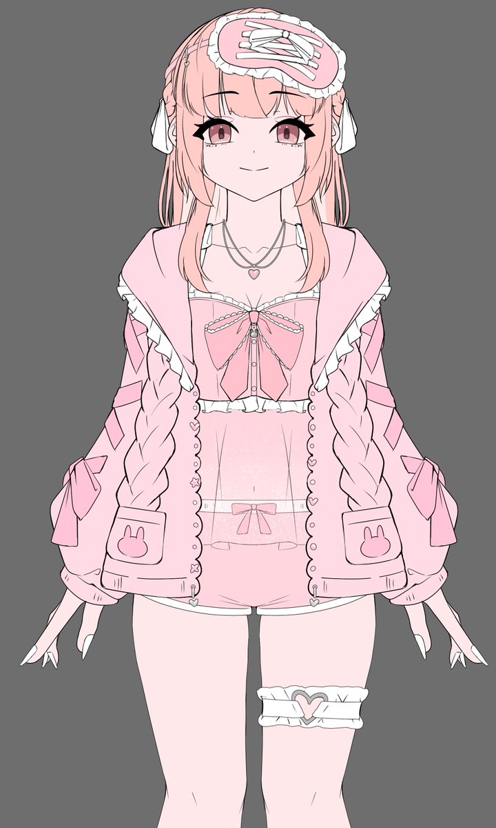 こんな感じでいったん進めようかな、色付けていく段階で気になるとこは変えていこう🤔