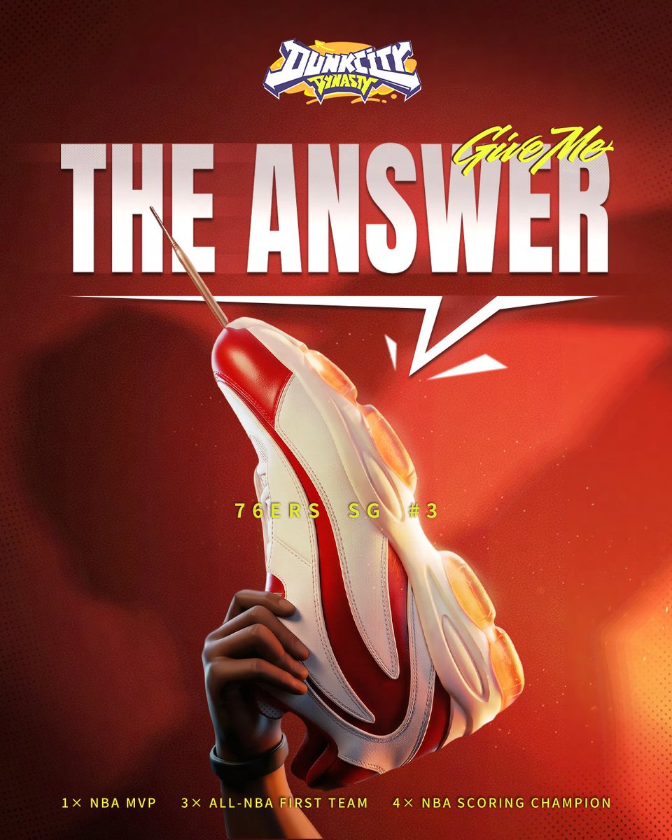 citydynastyglo's tweet image. 👀 Guess Who?
"The Answer"

76ers SG #3
MVP. Scoring champ. Icon.

You know the name. 😤

#DunkCityDynasty #GuessWho #ICalledGame
