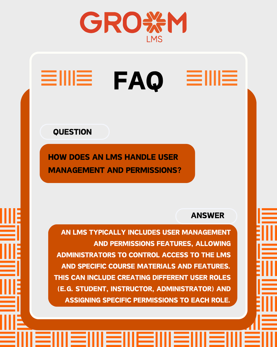 GroomLms's tweet photo. Day- 5 | FAQs
Control access. Assign roles. Simplify learning. 🔐
That’s smart user management with GroomLMS.

#GroomLMS #LMS #SmartLearning #EdTechIndia #CorporateLMS #OnlineTraining #DigitalEducation #LearningTechnology https://t.co/FyxKNsINkH