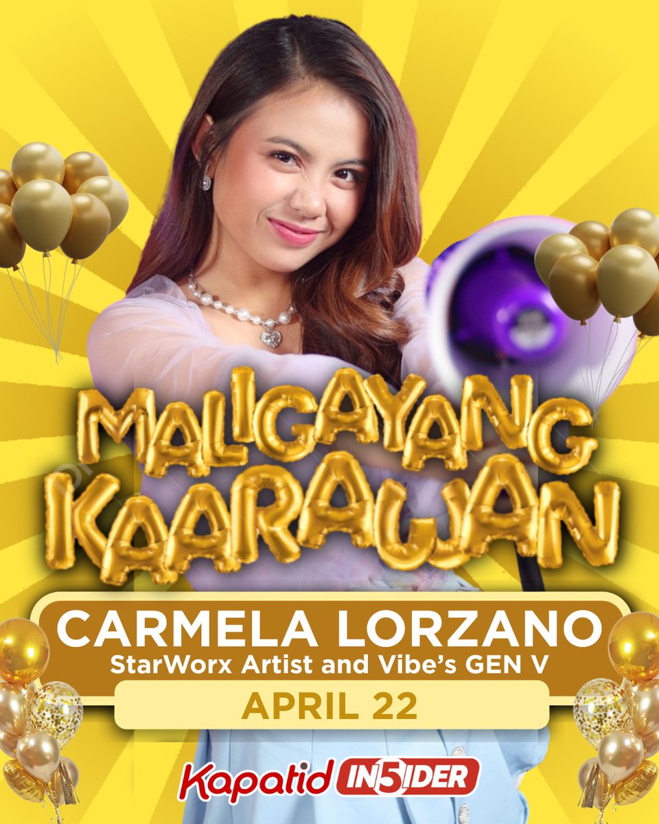 KapatidInsider's tweet image. Happiest Birthday to our STAR WORX artist and VIBE's GEN V, Carmela Lorzano! 🥳💜

To our bunso, we're so happy on your amazing career and isa lang ang masasabi namin sayo, KEEP ON SHINING! Pagbati from your K.I. fam! 🎂

Catch GEN V CARMELA on @vibephtv sa TV5!

#VibePH #VibeTV5