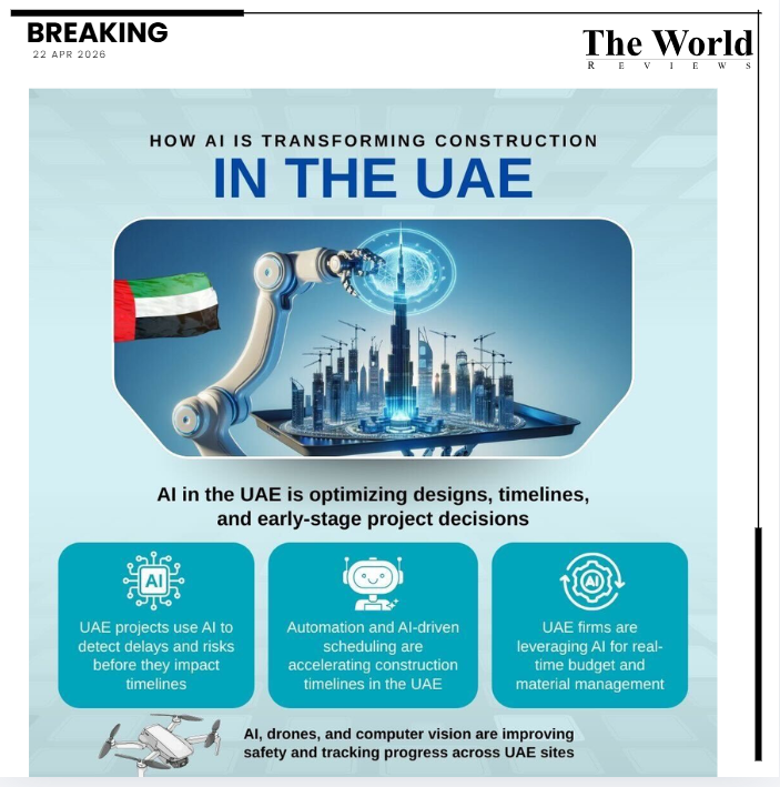 tworldreviews's tweet image. In the UAE, construction is no longer just about building faster, it’s about building smarter, with AI quietly running the blueprint behind the scenes.

#UAE #ArtificialIntelligence #ConstructionTech #SmartCities #FutureOfWork #Innovation #Engineering #AIinConstruction