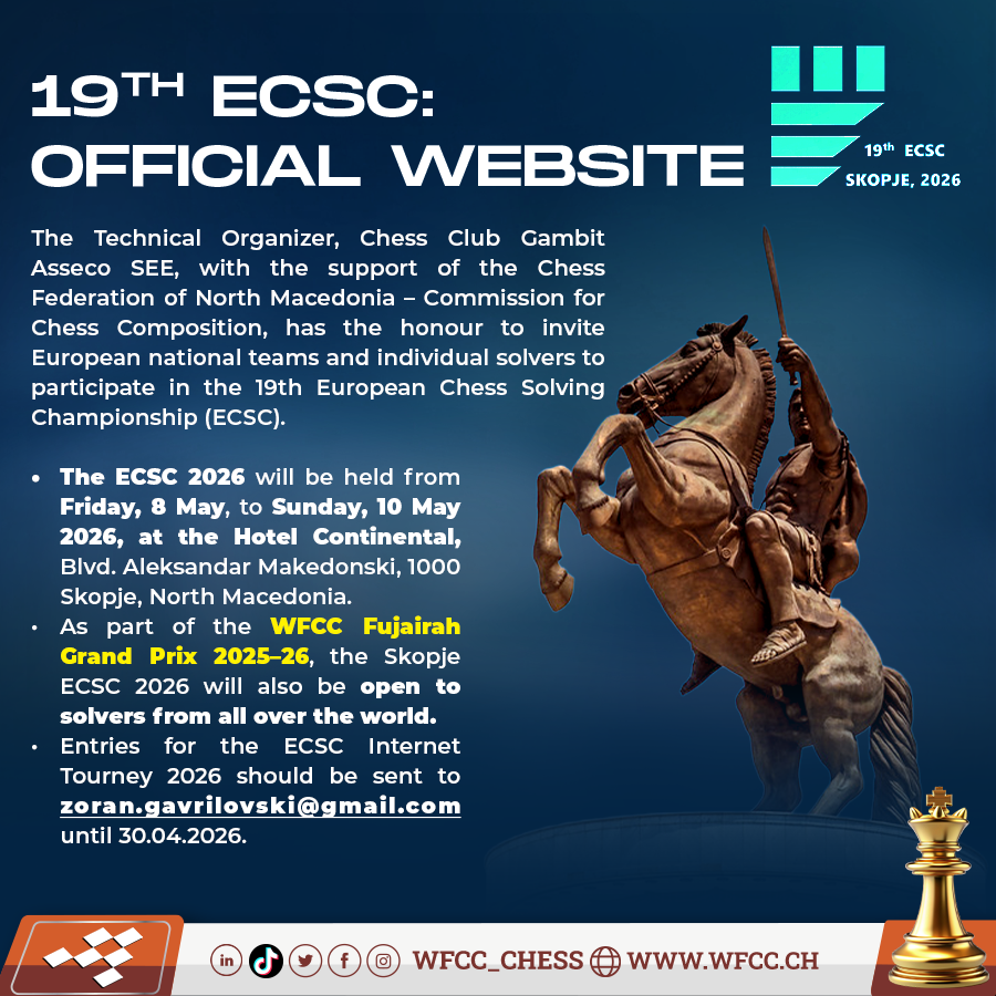 WFCC – World Federation for Chess Composition tweet media