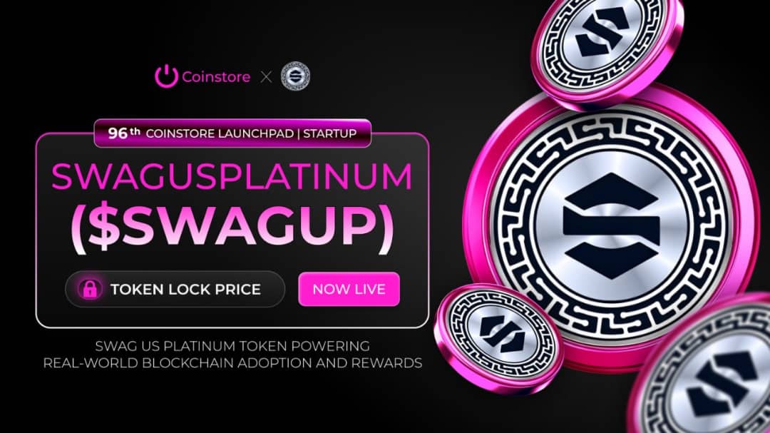 DANIYAMZ's tweet image. The launch of SWAG US Platinum (SWAGUP) marks a new step in scalable RWA solutions built for real-world use.
Available now via the @CoinstoreExc Launchpad, it opens access to early contributors.
The event runs Apr 16–20 (UTC+8), targeting a 2M USDT.
#SWAGUP #IEO #Coinstore
