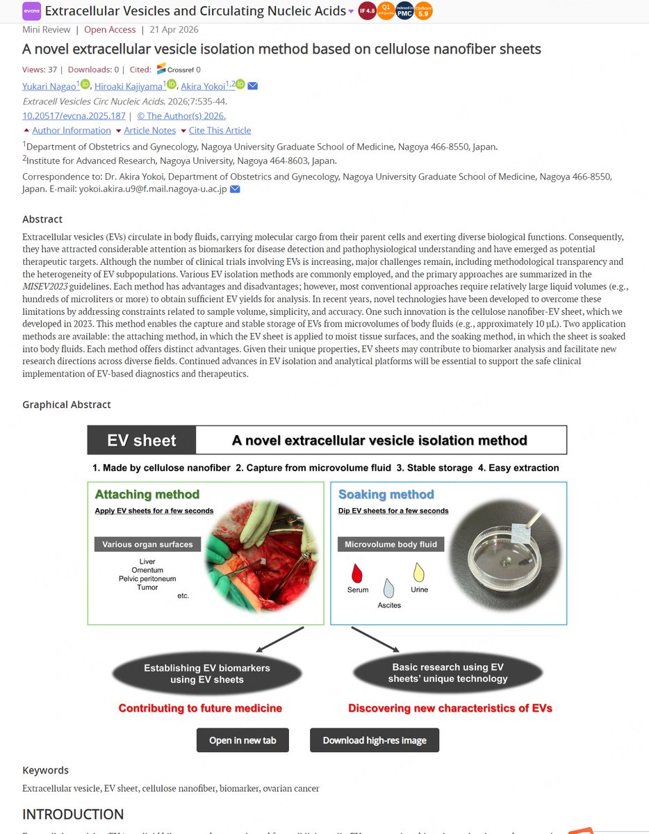 Extracellular Vesicles & Circulating Nucleic Acids tweet media