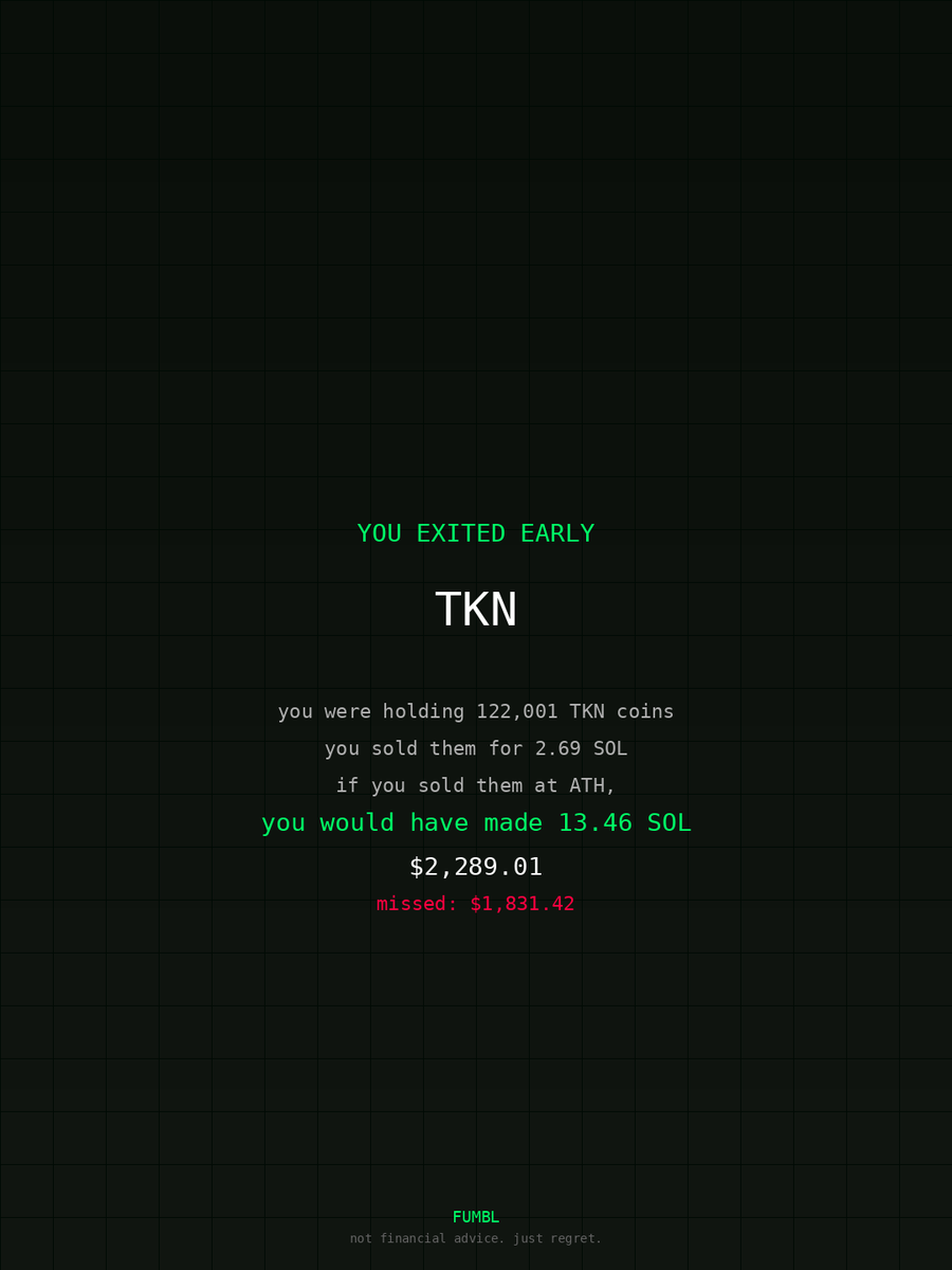 husseinalshrafy's tweet image. Peeped fumbledbags.com only to see I didn't cash out on $TKN 
coulda been up 

HBWcDWeCL9yL7hJ4iiERQkNcF44SX8XdZCGXkSDHt2Fw 
#zerion
#adding