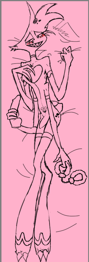 dekrzz's tweet photo. angel dust dakimakura WIP https://t.co/Aau4cdF4em