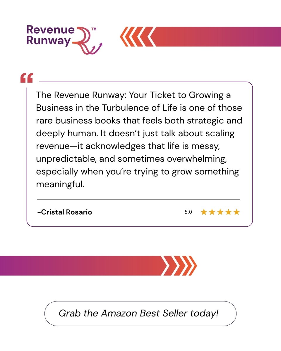 kmcdigibrands's tweet photo. Revenue Runway is about more than scaling a business. It’s about building something that holds up in real life.

Get your copy today! https://t.co/00khoYRoQV

#RevenueRunway https://t.co/2r2PuZqwTC