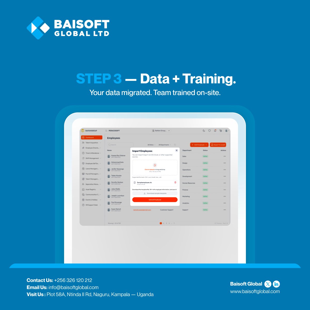 BaisoftGlobal's tweet image. Cut out the consultants, disruption, and complexity.

#Peracosoft gets you from “interested” to “live” fast.

Curious how it works?

Swipe through.

#BaisoftGlobal
#SaaS #BusinessManagementSystems