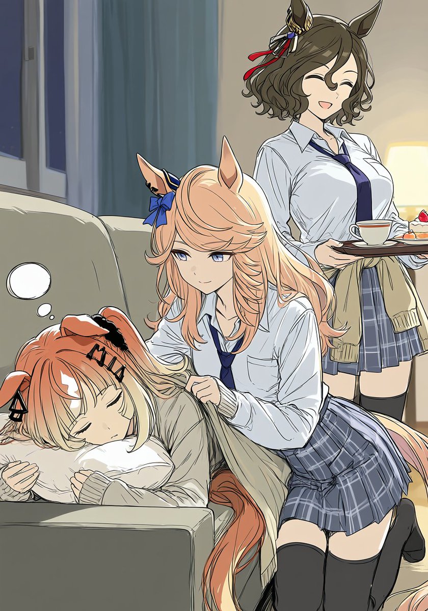 heiissio's tweet image. 3シチーのある時間
 #AI生成
 #umamusume
 #エスポワールシチー  #ゴールドシチー  #タップダンスシチー