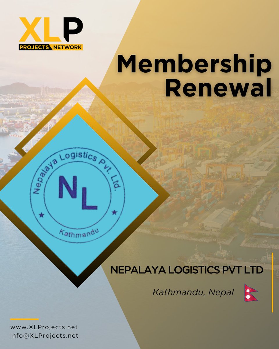 We are pleased to announce that Nepalaya Logistics Pvt. Ltd. in Nepal has renewed their membership to XLProjects!

#XLProjects #AINetworks #LogisticsNetwork #freightnetworks #heavylift #NepalayaLogisticsPvtLtd