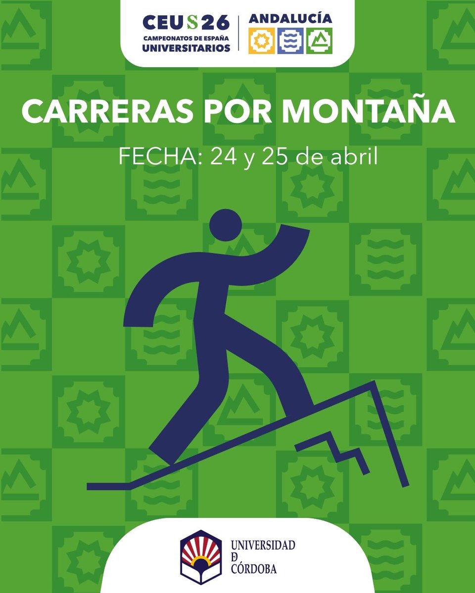 Ucodeporte_'s tweet photo. #Sabiasque ... #Ucodeporte gestiona múltiples actividades deportivas de la UCO, como los campeonatos de España universitarios -CEU- 2026: selección de estudiantes deportistas, viajes de las selecciones deportivas UCO, además este curso organiza dos: Golf y Carreras por Montaña. https://t.co/XM1t2VZ55y