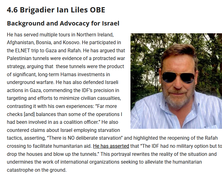 British intelligence spook, Ian Liles, who gave evidence in the civil action against Gerry Adams was part of a high ranking - expenses paid - delegation to Israel in September 2024 as part of the pro Zionist European Leadership Network (ELNET). aoav.org.uk/2025/british-m…