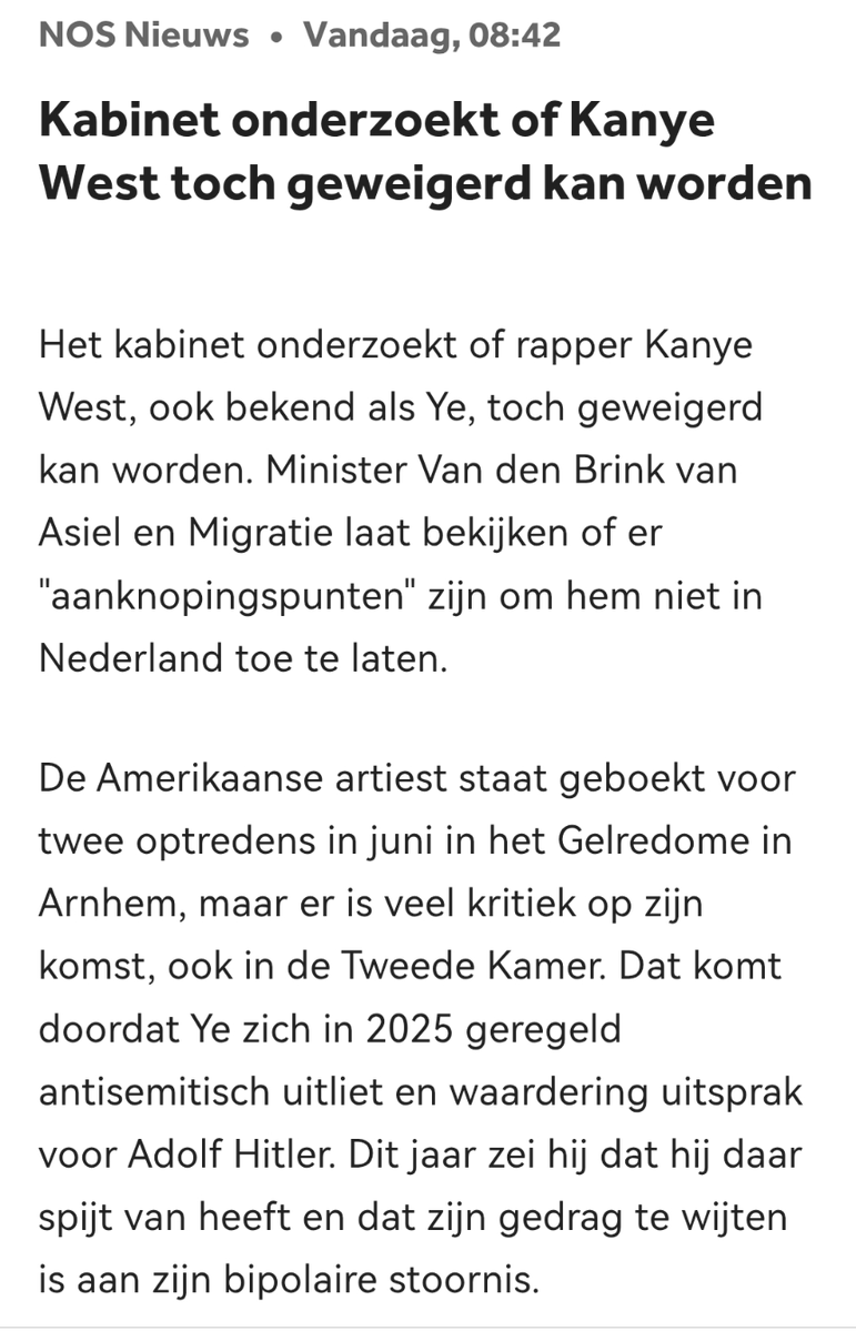 Zal het dan toch <a href="/MinPres/">Rob Jetten</a>  <a href="/MinisterAenM/">Bart van den Brink</a>  zover komen dat de regering ook ECHT iets doet tegen #antisemitisme en het niet bij woorden laat? Zou #ANTISEMITISME een aanknopingspunt kunnen zijn?