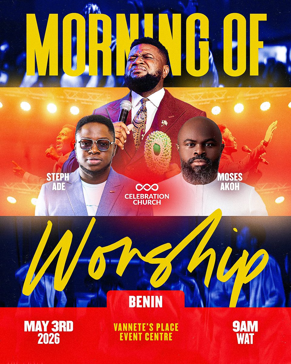 CCI Benin!
It's another time of Worship!🔥

This is more than just a gathering, it is a time to behold Jesus, a call to intimacy where worship transcends melody and becomes true surrender.

A sacred atmosphere where hearts are yielded, voices are lifted, and lives are transformed