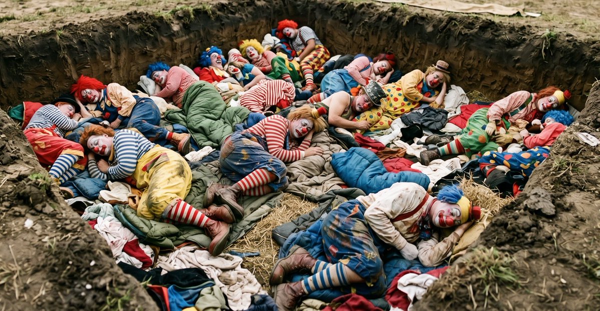 DaemonAdvocate's tweet image. This is absolutely heart wrenching. 
Liberal Party members in an excavated grave.
Killed while worshipping at the feet of Gina.
We must get rid of oligarchs. They bring destruction of everything good with their radical agendas.

#Auspol #LibBOT #GinaBOT
#Renewables #EVs
#Fossil