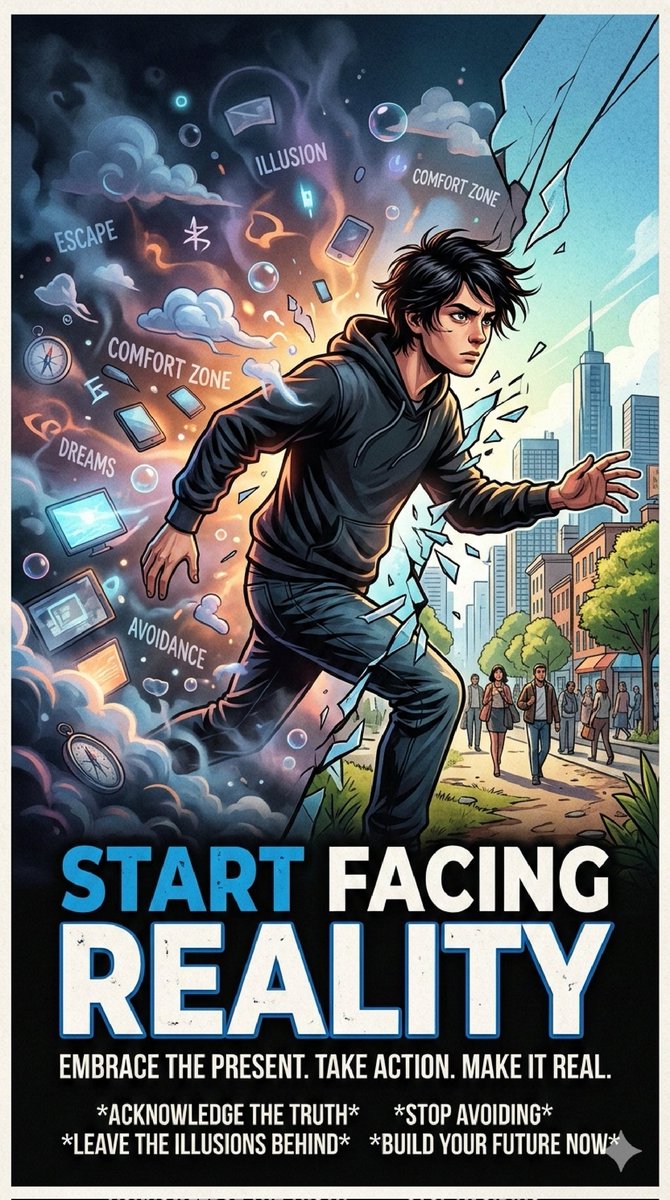 UrbanMind78's tweet image. The moment you accept reality,
you take control of your life.
Own it. 💪
#TakeControl #RealityCheck #SelfMastery