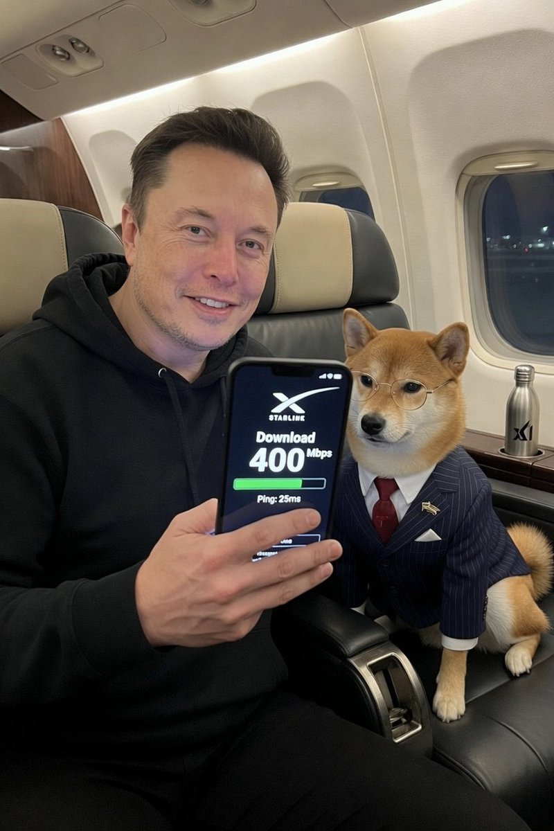 gyina_yie's tweet image. OMG 😳 
400 mbps on plane ✈️ 
Elon is him. #us