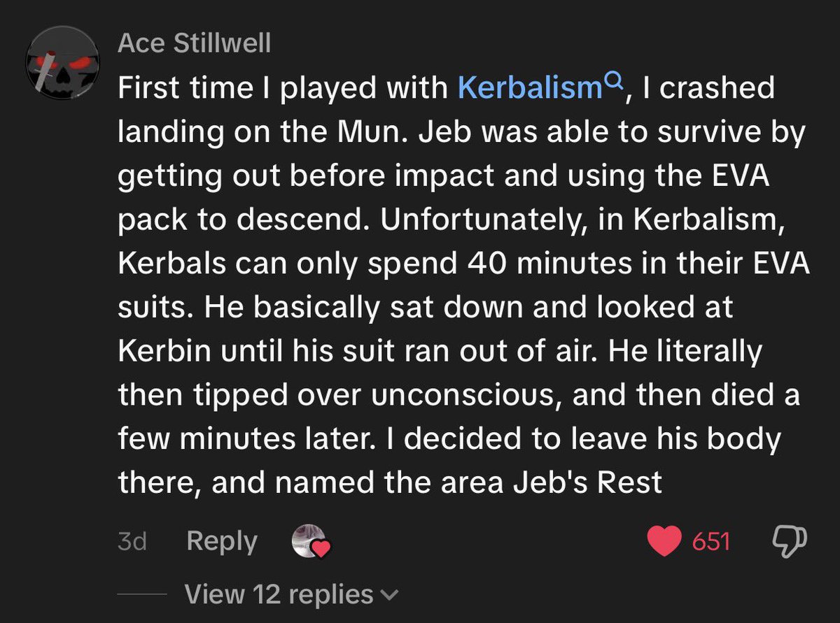 Jack_Frodo's tweet photo. average KSP save lore https://t.co/IClGaKHZe5