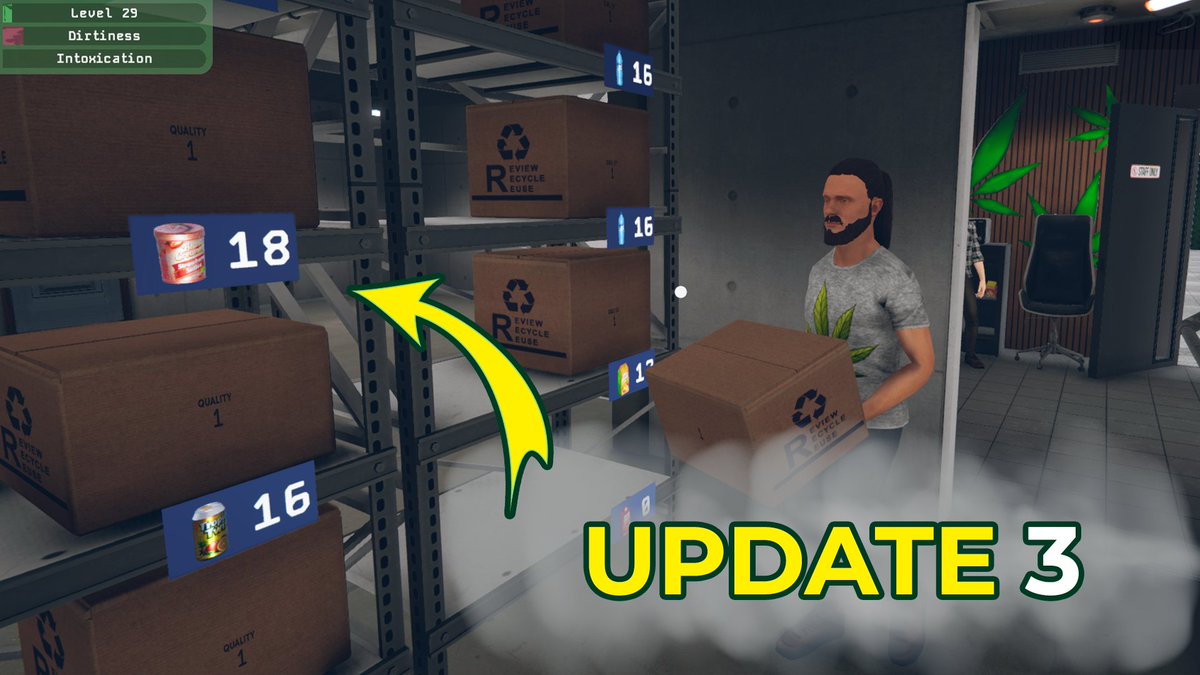 dreamway_games's tweet photo. Weed Supermarket Simulator - UPDATE 3

Hi Plant Lovers! 🪴

We’ve prepared the next update to our game 💪 

🪴Labeling warehouse racks
🪴Better look for categories on the computer
🪴New sounds
🪴Bug fixes

And more!

Check it out!
https://t.co/9xw65jaM9s https://t.co/CHzAj0Uvt2
