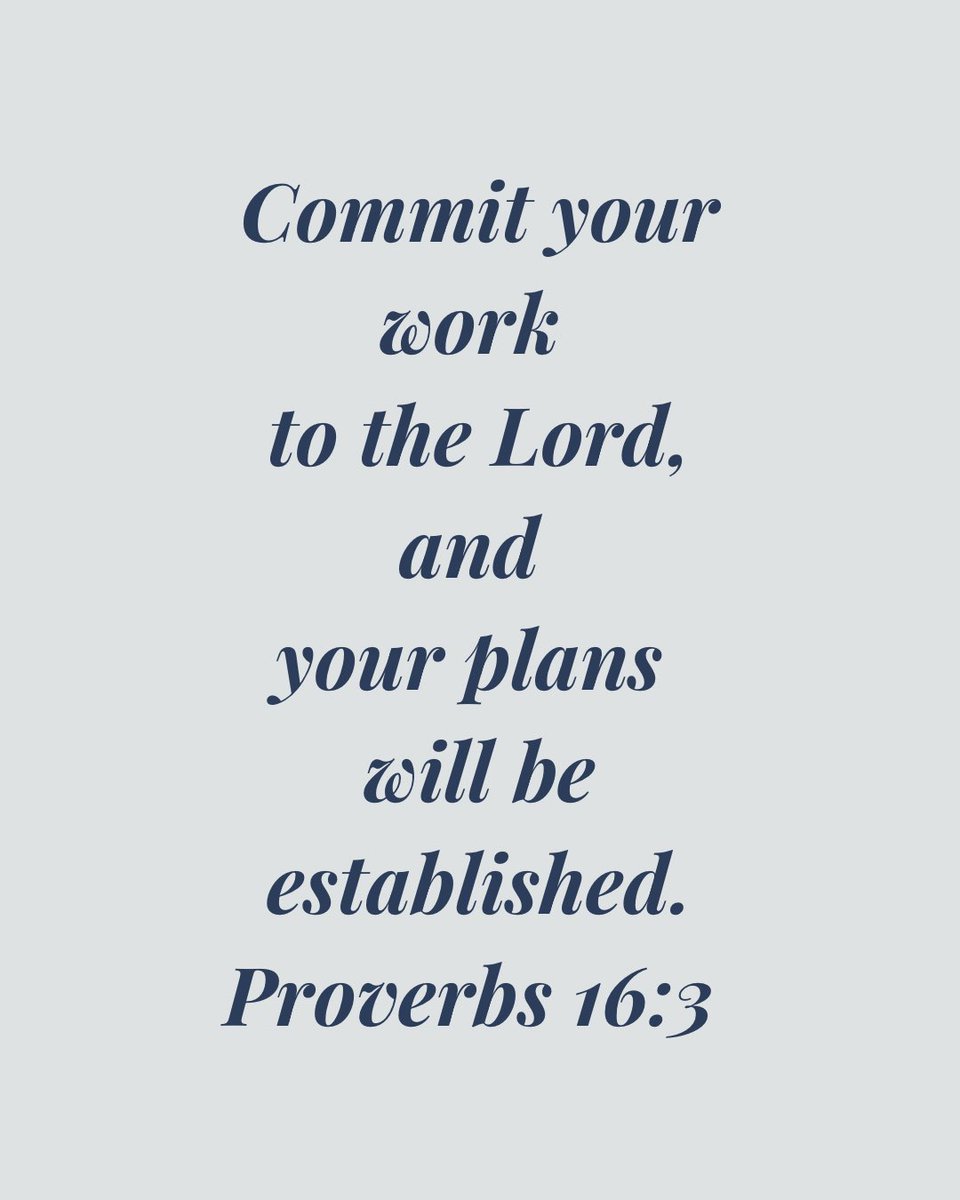 Thomasoncb's tweet image. Today’s verse is a timely reminder to always include God in my planning and to commit every task to Him. When I remember to do so, my heart settles and my tolerance for missteps increases. In His hands, my plans are secure, even if they change. #faithinthefog #traumarecovery