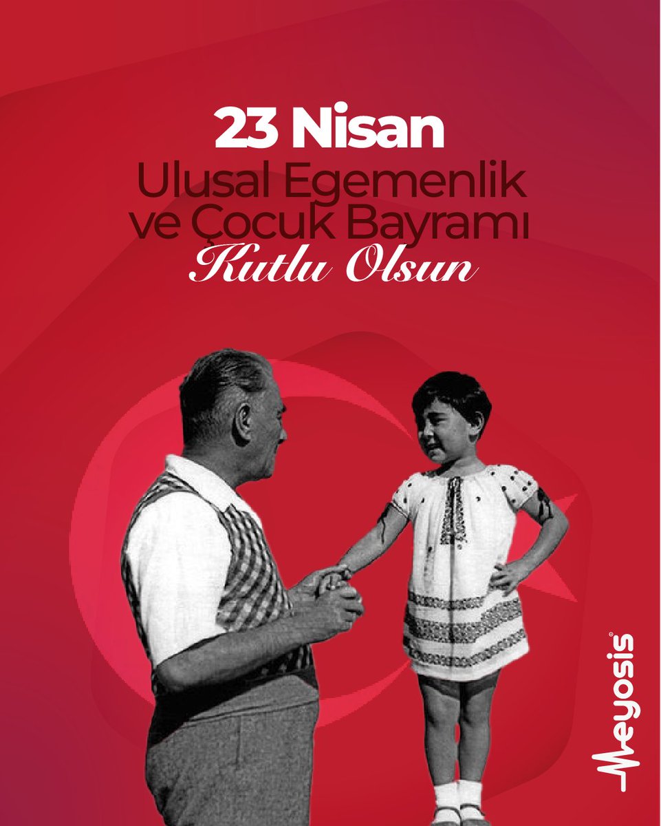 meyosiss's tweet photo. 23 Nisan Ulusal Egemenlik ve Çocuk Bayramı kutlu olsun 🇹🇷
Geleceğimizin teminatı çocuklarımızın hayalleri kadar güçlü, umutları kadar aydınlık bir yarın diliyoruz. https://t.co/H1nQ5ks4UI