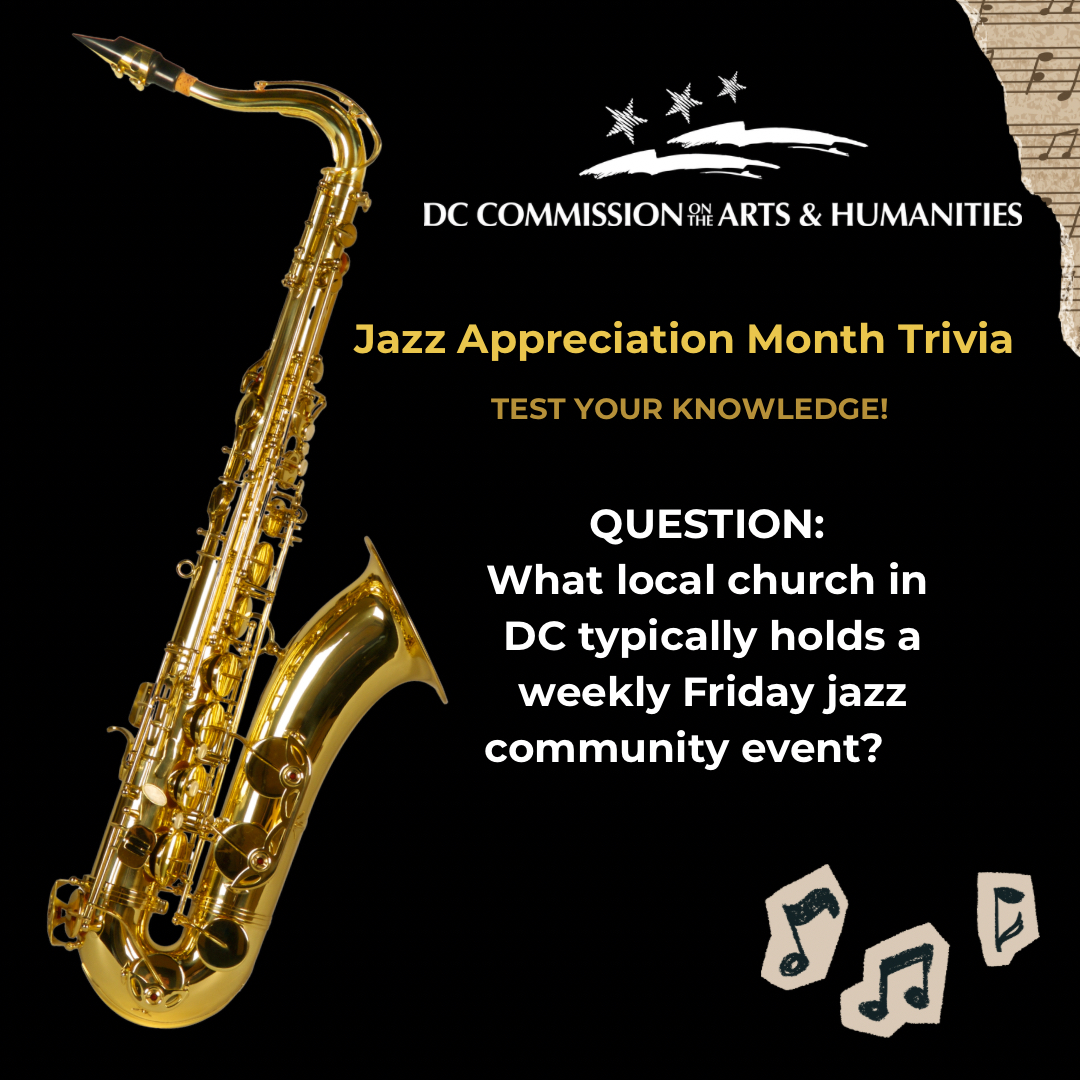TheDCArts's tweet image. Happy Wednesday and welcome back to our Jazz trivia series! 

Drop your best guess now in the comments to see if you got this one right!  

#JazzMonth #JazzAppreciationMonth #MusicMatters #WeArtDC