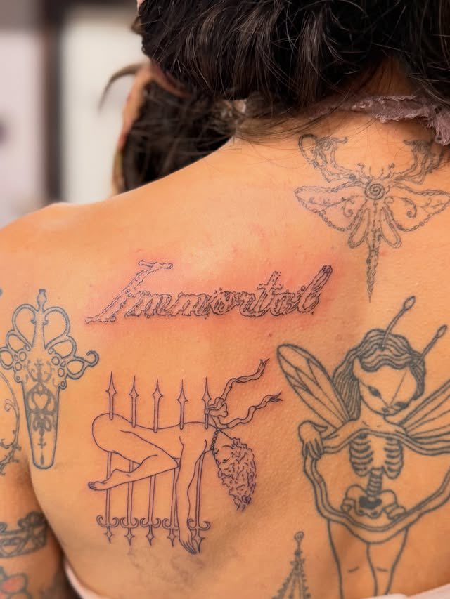 MMcolombia's tweet image. Nuevos tatuajes de Melanie Martinez publicados por Lauren Winzer en su perfil de Instagram. #MelanieMartinez #Hades #K12 #Portals #CryBaby