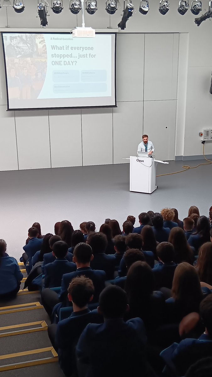 This week, our students are taking part in special assemblies to celebrate Earth Day, led by Mr Brice.
A great opportunity to reflect on how we can all look after our planet, focusing on sustainability and caring for our environment.  
Small actions can make a big difference. Image