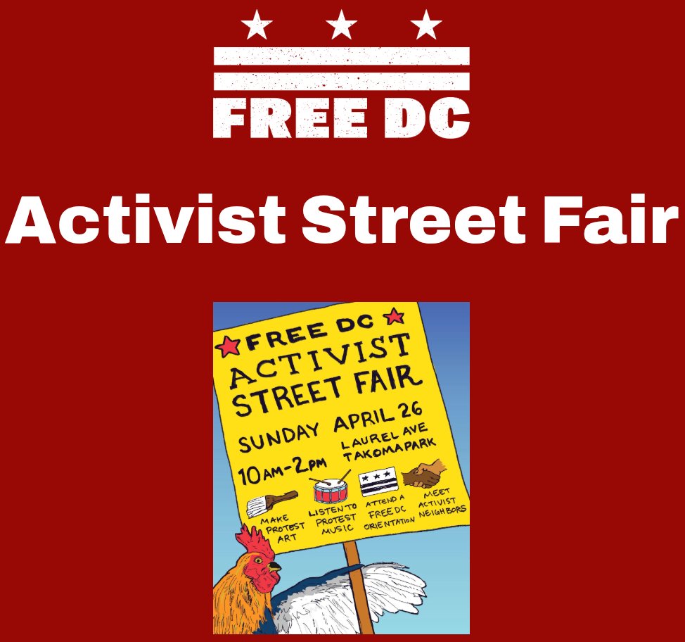 ubuntourist's tweet image. April 26, 2026: Free DC Activist Street Fair, Takoma Park, 10:00 AM - 2:00 PM.
social.trom.tf/display/dbc8dc…
#WashingtonDC #DC #activists #music #art #information #RankedChoiceVoting #RankedChoice #RCV #InstantRunoffVoting #InstantRunoff #IRV #protest #resistance #news #event