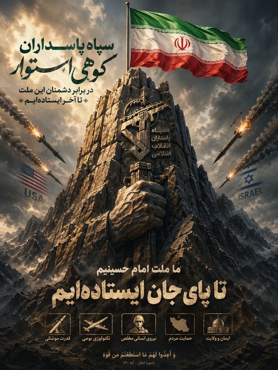 NrsAbSa's tweet photo. ۴۷ سال است حصار مستحکم ایران و ایرانی پابرجاست.
امروز در برابر دشمنان همه ملت #پاسدار_ایران هستند و انقلاب اسلامی، محکم تر از همیشه در برابر طوفان توطئه ها ایستاده است. https://t.co/XfWcXW0uLW