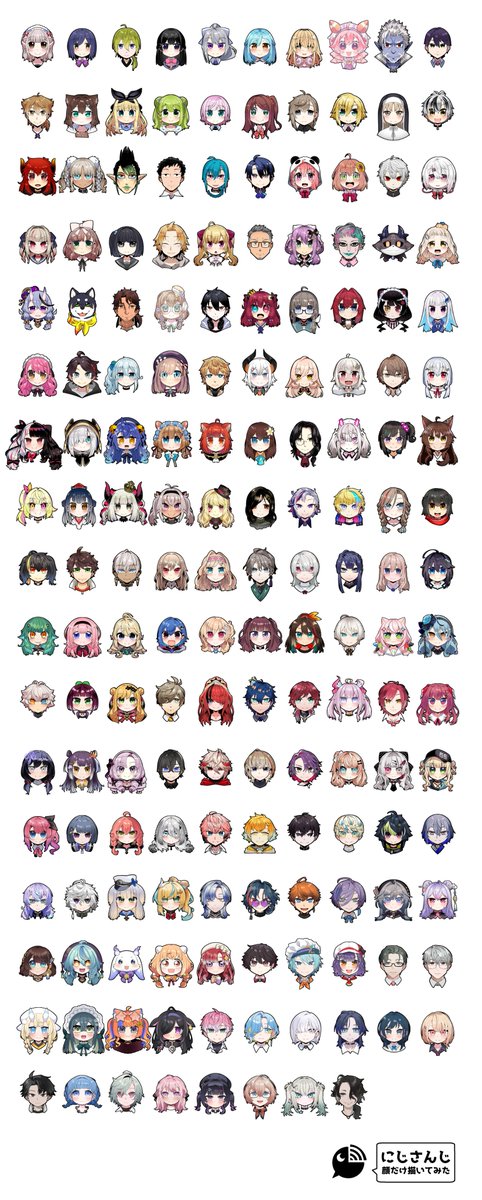 ということでにじさんじ総合ライバー全員顔だけ描いた実績また解除いたしました 
#にじさんじライバー顔だけ描いてみた2周目