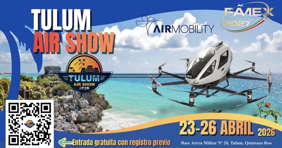 enhanger1's tweet photo. Tomorrow the autonomous
$EH 216- S Airtaxi, the 🌍’s only pax flying eVTOL with all 4 necessary cert
TC / PC / AC / OC, years ahead of peers, 

at the The Tulum Air Show 🇲🇽 
📸 from Ehang’s partner Insta https://t.co/RWp90PRyyY