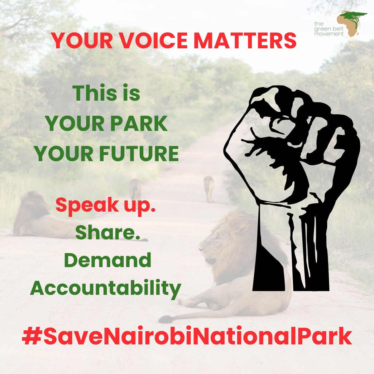 Our Nairobi National Park is under threat. 100 acres of protected upland forest in Nairobi National Park are being cleared displacing wildlife and violating protected zoning. This is about our environment, our rights, our future.
#SaveNairobiNationalPark #NiParkYetu #TeamGBM