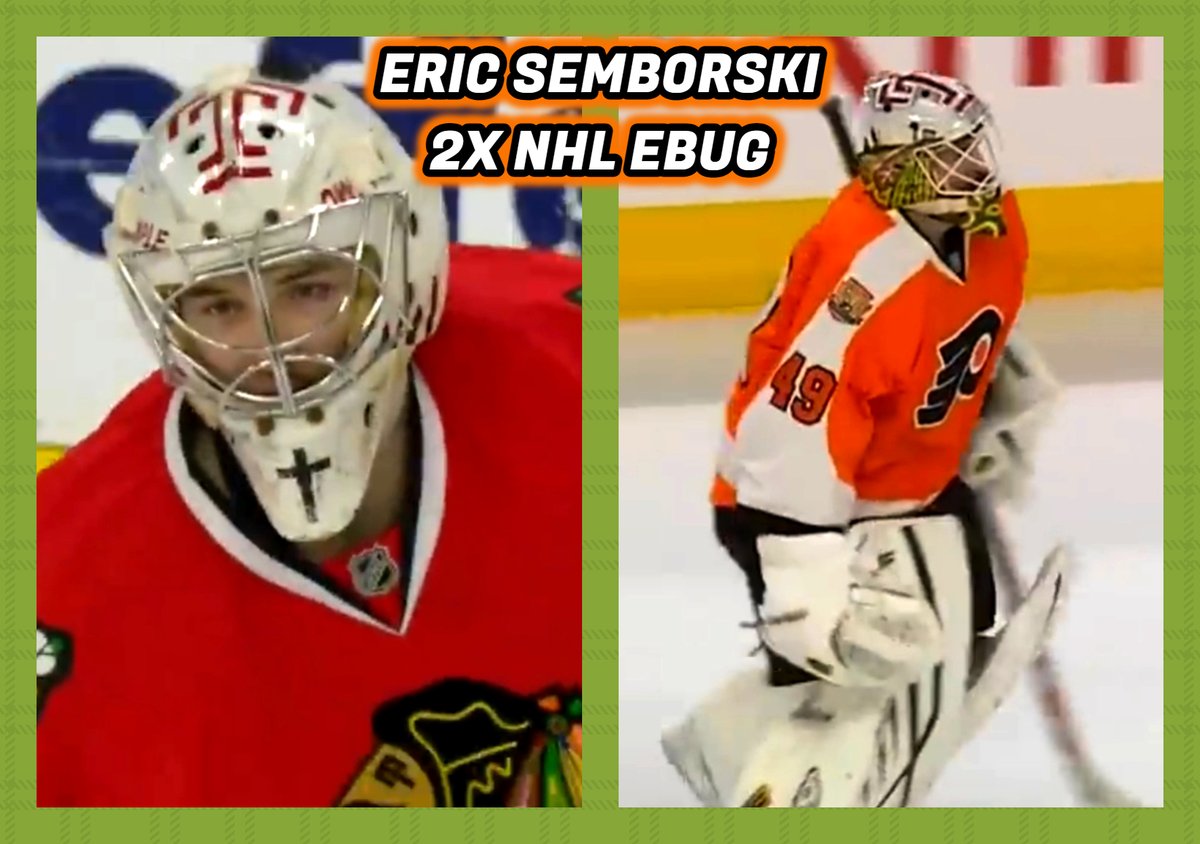 HeroesofCrease's tweet photo. Eric Semborski is our next featured goalie who #MadeItToTheShow!
An emergency backup goalie, he first dressed on the #ChicagoBlackhawks as Scott Darling’s backup on Dec 3, 2016 vs Philadelphia. He later dressed as the #PhiladelphiaFlyers’ #EBUG on Apr 1, 2017 vs New Jersey. https://t.co/nybGD6fdfh
