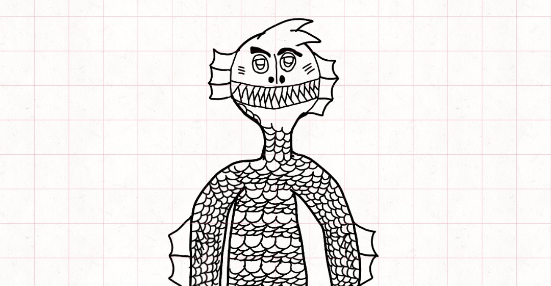 Hello! Hope everyone has been doing well!

Wanted to share this awesome drawing I got from <a href="/Shiroteaaaa/">Shirotea | comms open</a> it's this piranha creature character, I most likely won't use them again but I thought I'd be nice to get one good drawing of them and it turned out awesome!♥️✨