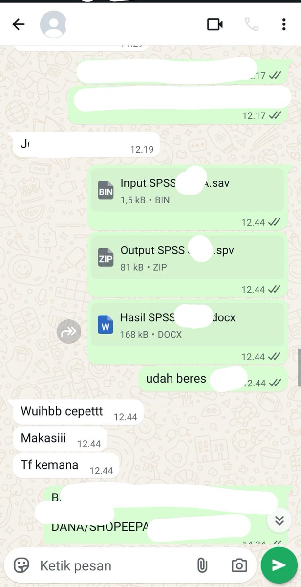 Cotton017's tweet photo. haloo ges, aku masih buka joki spss atau private spss buat km yg mau ngerti cara olah data km ya...
buat km yg lagi di kejar deadline juga tenang bisa aku atur langsung konsulin data km ke https://t.co/CmQgrFerKd
#joki #spss #jokispss #privatespss #lesspss #skripsi #jokiskripsi https://t.co/GRr1RTdmaB