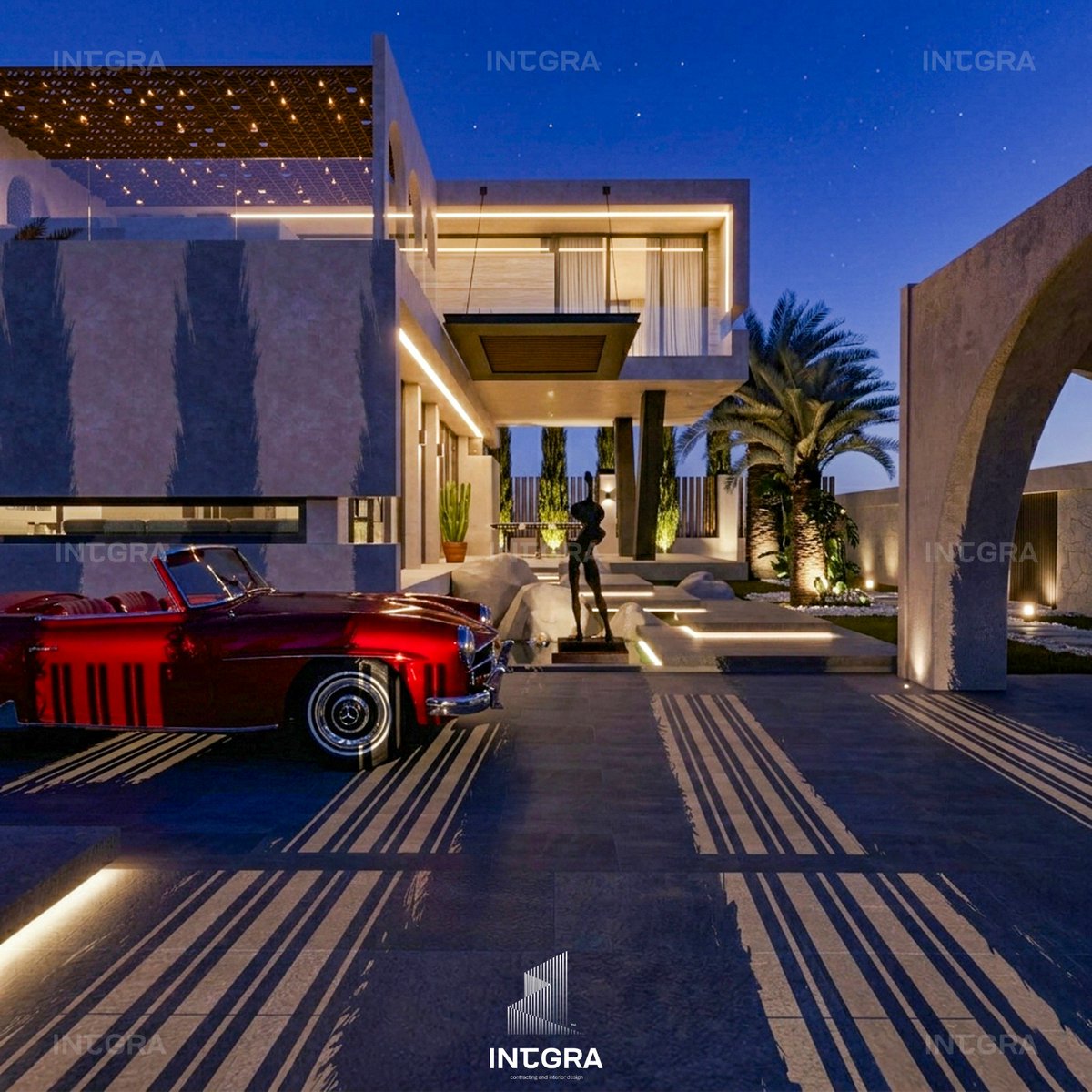 Intgraeg's tweet image. Greatness isn’t loud… it’s built in the details.
That’s the INTGRA way 😉✨

INTGRA shapes a Moroccan villa exterior with timeless character 🥰💪

#intgra #interior #exterior #elegance #construction #furniture #woodcladding #Reflects_Your_Passion #luxuryinteriors #archilovers